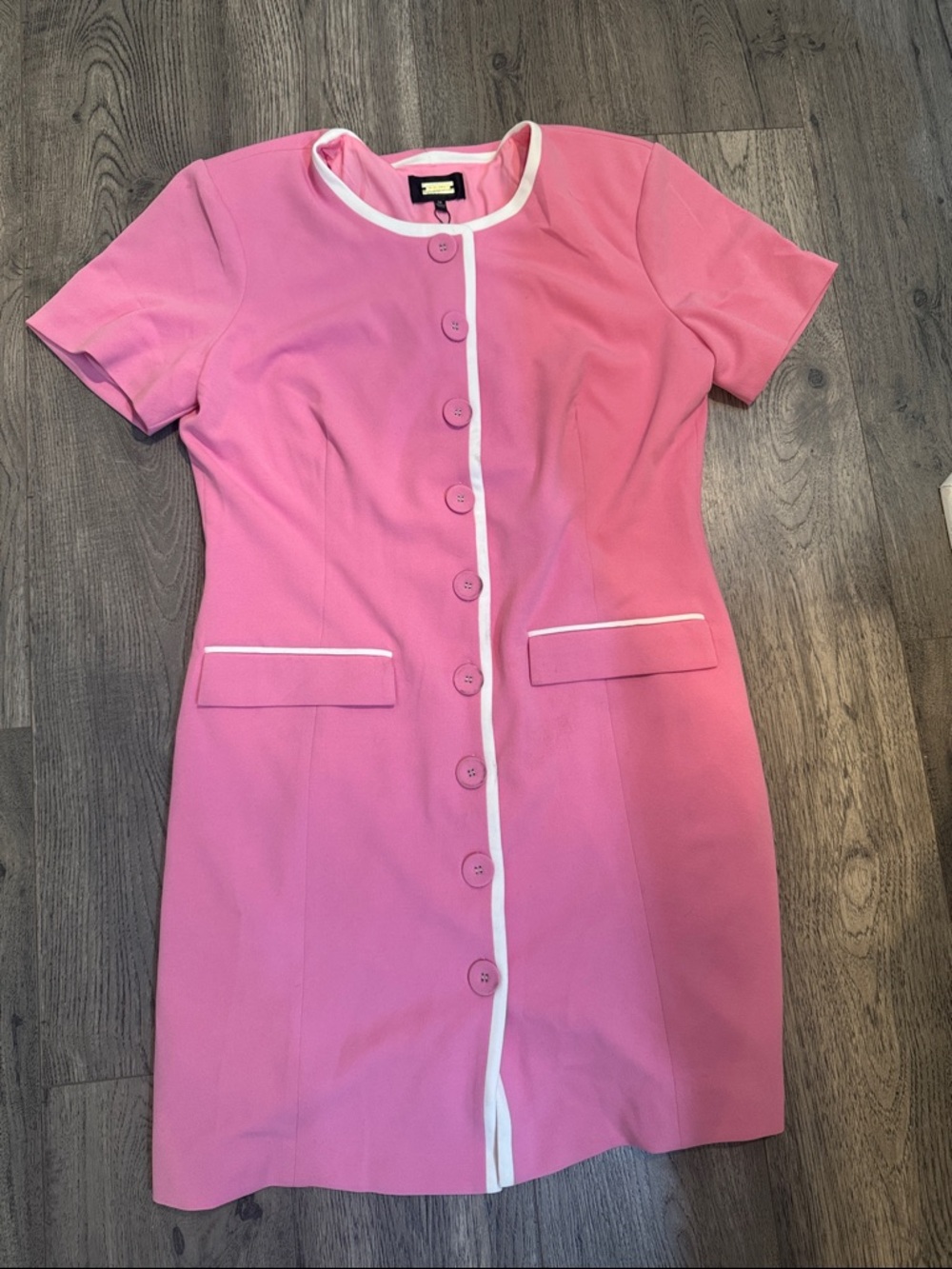 Alexia Admor Pink Mini Dress with White Trim